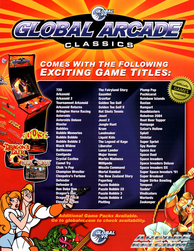 Global Arcade Classics brochure side B