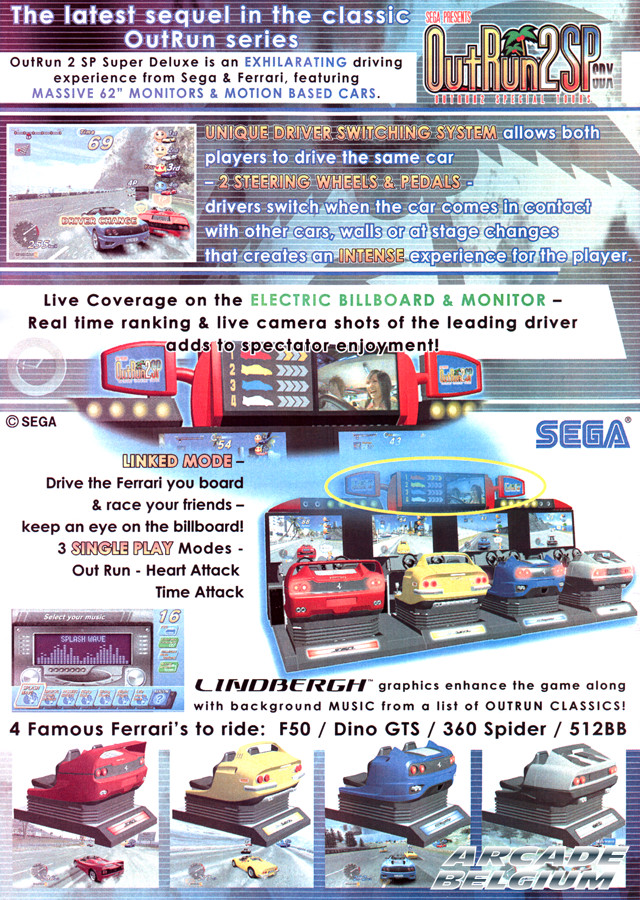 OutRun 2 SP SDX brochure side B