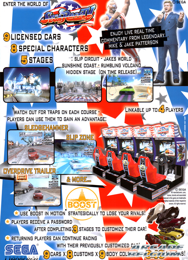 Sega Race TV brochure side B