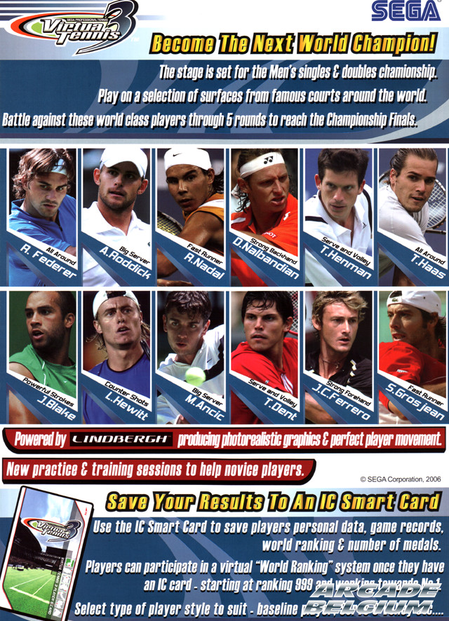 Virtua Tennis 3 brochure side B